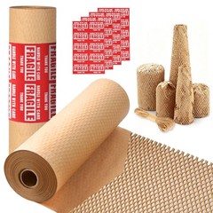 12 Inch x 60Ft Honeycomb Packing Paper Cushioned Wrap for Moving Shipping