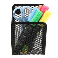 Magnetic Pencil Holder,Mesh Stainless Steel Pen Basket, Metal Writing Utensil St