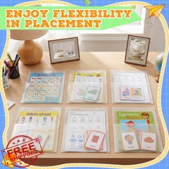 Fuutreo Clear Wall Pockets 12 Pcs 12.6″x9.4″
