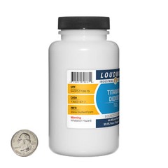 Titanium Dioxide / 8 Ounce Bottle / 99.9% Pure Reagent Grade / 44 Micron Powder