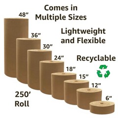 UOFFICE Corrugated Wrap 48″ x 250′ x 1/8″ Thick – B Flute – Cardboard Wrap