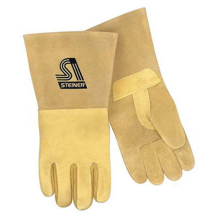 Steiner P750-X Welding Gloves, Gauntlet Cuff, Straight Thumb, Pigskin, Xl, 1 Pr