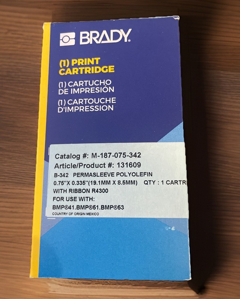 Brady M-187-075-342 Sleeve 0.187 in Dia X 0.75 in W