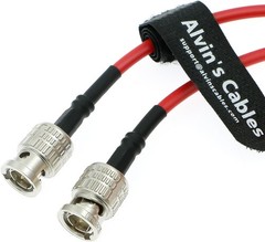 Ultra-Soft 12G SDI Cable BNC to Right Angle 50cm 19in 75 Ohm Shielded Cable