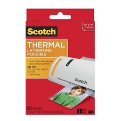 7010372376 – Scotch Thermal Pouches TP5903-100 for 5×7 Photos 100 CT (100EA)