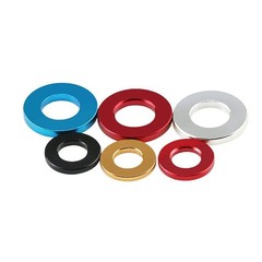 100PCS Aluminium Anodised M4 M5 M6 M8 Metric Colourful Flat Washer Spacer Gasket