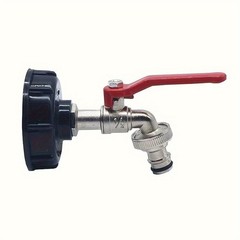 IBC Tote Faucet Adapter-Ball Valve & Garden Hose Connector for Liquid Dispensing
