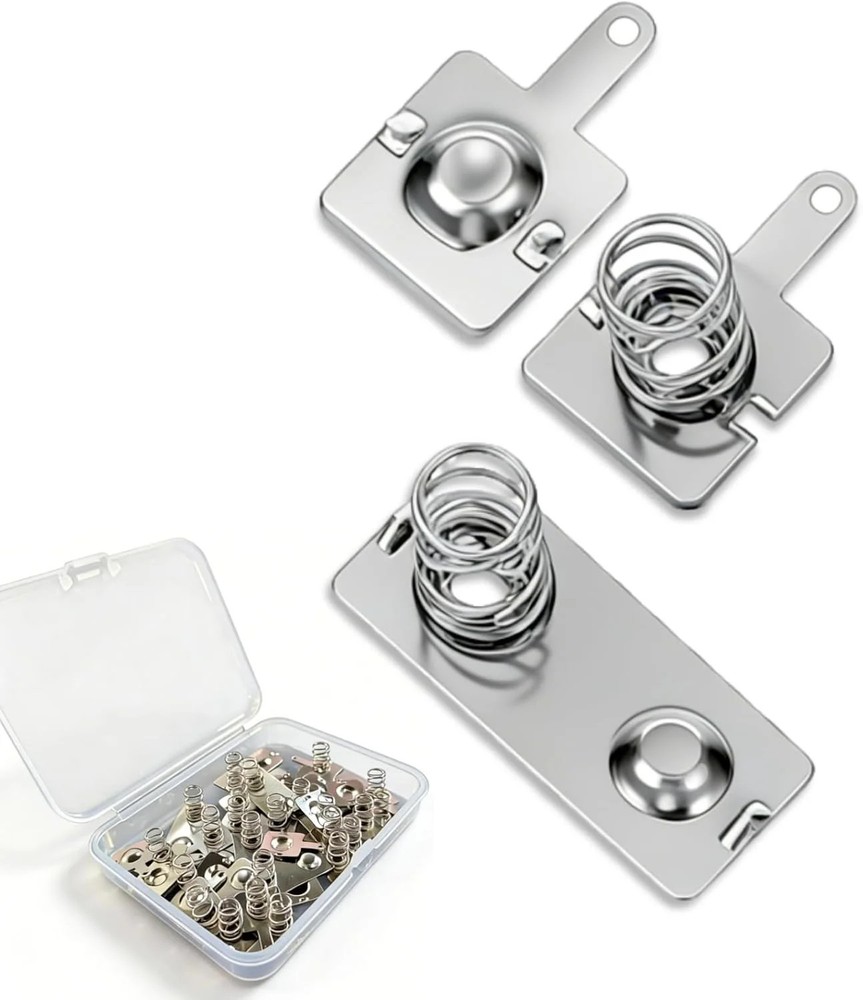 12 Pairs AA Battery Spring Replacement Kit, Nickel Plated Contact Plates & Conve