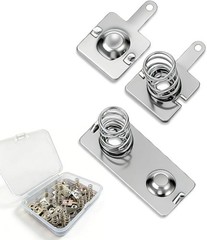 12 Pairs AA Battery Spring Replacement Kit, Nickel Plated Contact Plates & Conve