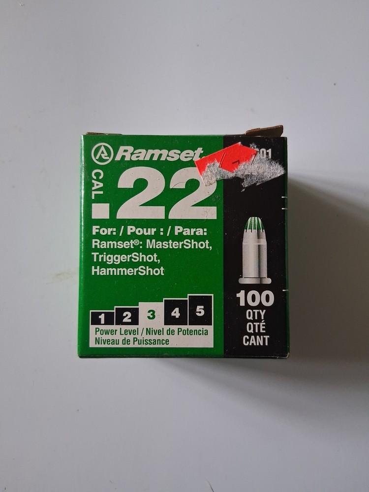RAMSET .22 CAL Power Level 3 32CW Green Tip New