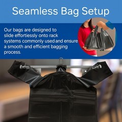 1000 Black T-Shirt Bags 11.5 x 6.5 x 22 Heavy Duty Plastic Grocery Shopping Bags