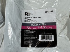 Bulk Lot of (7) 1/2″ x 4-1/2″ Black Steel Pipe Nipples -Schedule 40 – 12108 -New