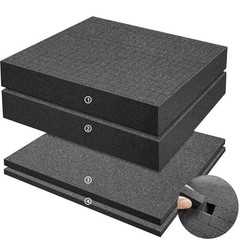 4 Pack Gun Case Foam Inserts 16x12x2 & 16x12x0.4 Inches Pick and Pluck Foam …