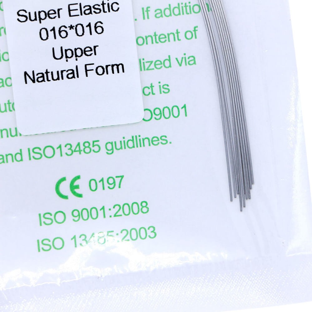 30×Dental Ortho Super Elastic Niti Rectangular Arch Wire Natural 16×16 Upper