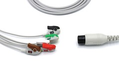 AAMI All Models ECG EKG Cable 6 Pin 5 Leads Grabber Compatible Same Day Shipping