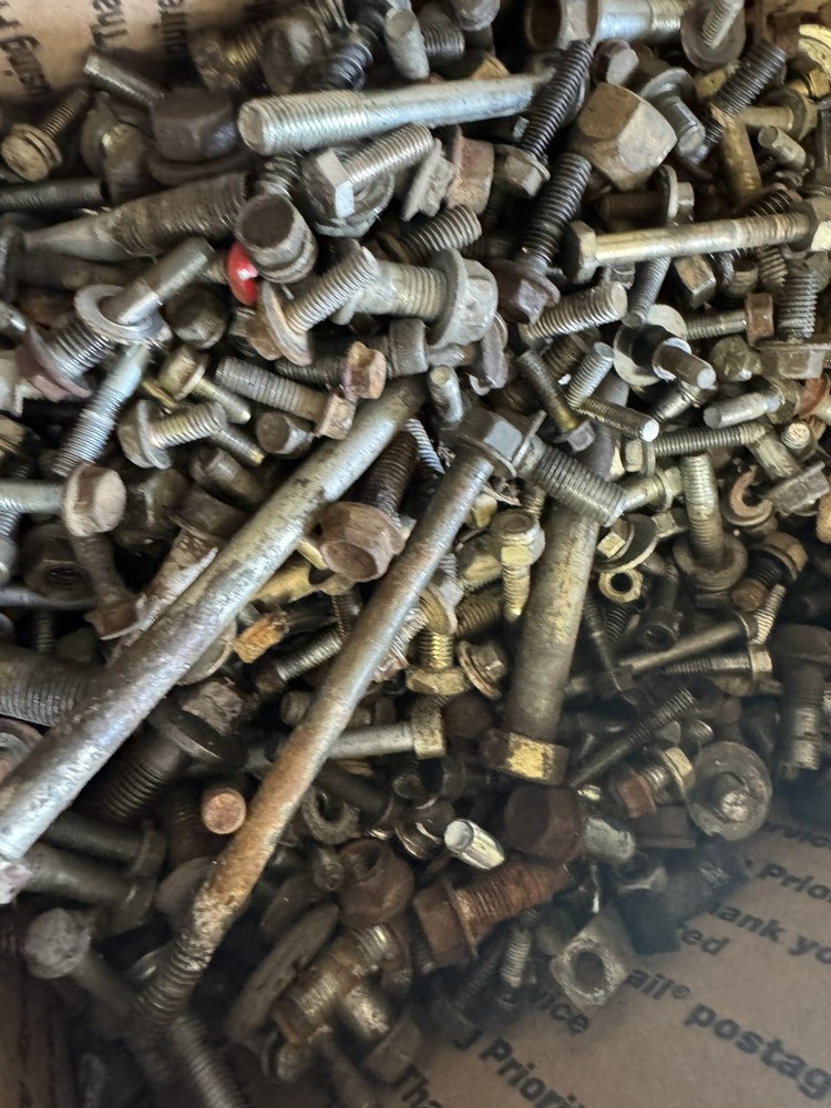metric bolts 50+ Pounds !! Of Mostly Metric Bolts Full Medium Flat Rate Box — B