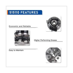 PAROD 515110 515111 4WD Front Drive Passenger Wheel Hub Bearing Assembly Comp…