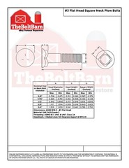 1/2″-13 #3 Flat Round Head Grade 5 Plow Bolts Zinc COARSE (Pick Length & Qty)
