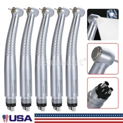 1-10*Dental 5 Led High Speed Handpiece Shadowless E-generator 5LED Hand piece 4H