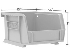 Akro-Mils 30210 AkroBin Stack & Hang Bin 5-3/8D x 4-1/8W x 3H Yellow 24 PACK