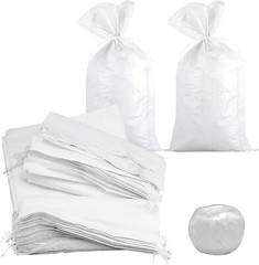 White woven bag 40 “x60” polypropylene sandbag, UV resistant, waterproof
