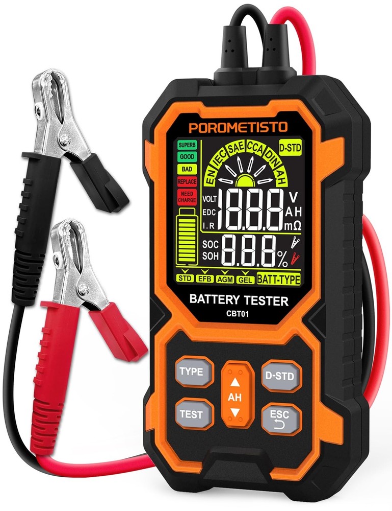 12V 24V Car Battery Tester, CBT01 Automotive Battery Checker, Auto Battery Vo…