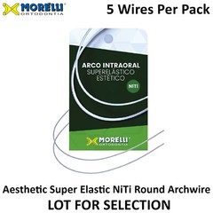 NiTi Dental White Orthodontic Archwire Superelastic Aesthetic Round 5 Wires