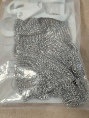 NEW SS Chain Mail Protective Glove Reversible Size Medium 5-Finger Wrist Length