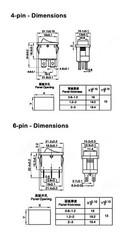 2/3/4/6 Position Rectangular Rocker Switch 250V 16A/30A KCD1/3/4 ON OFF