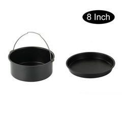 2pcs/set Universal Air Fryer Accessory set Steel 8 inch, as picture show
