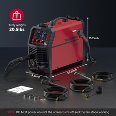 ARCCAPTAIN MIG Welder 250A 6 in 1 Aluminum LED Display Gas/Gasless MIG/Stick/TIG