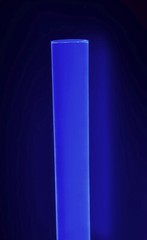 CLEAR BLUE FLUORESCENT ACRYLIC PLEXIGLASS LUCITE ROD 1” DIAMETER 12” INCH LONG