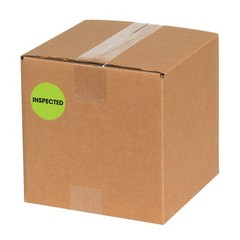 Tape Logic 2′ Circle Label, ‘Inspected’, Fluorescent Green, Roll of 500 Stick…