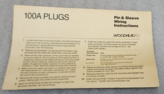 4100P5W Pin & Sleeve Plug 100 Amp 3 Phase 600 Volt, Woodhead DW4100P5W