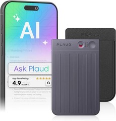 Plaud NotePin 64GB AI Voice Recorder App Transcribe & Summarize 112-Lang Purple