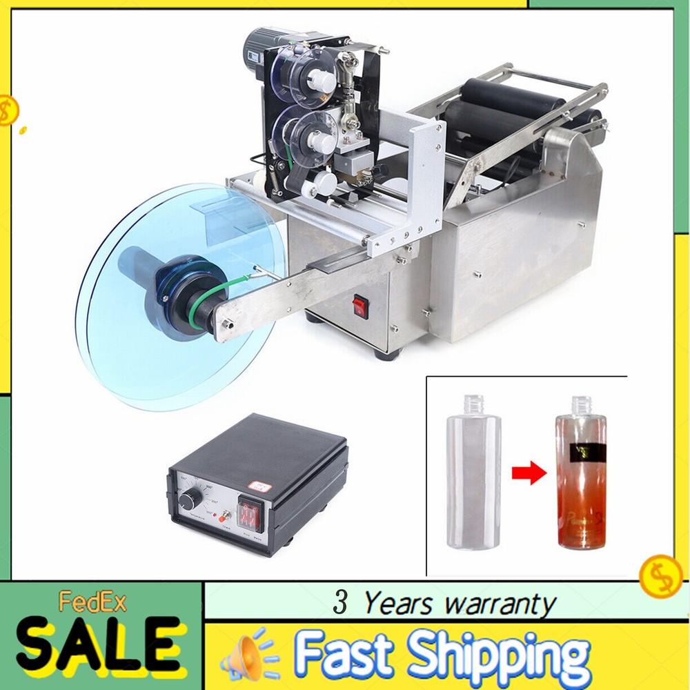Professional Bottle Labeling & Coding Machine Desktop Semi-auto Bottle Labeller~