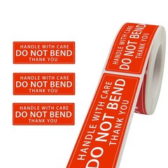 3″ X 1″ Handle with Care Do Not Bend Thank You Shipping Stickers Labels, 25…