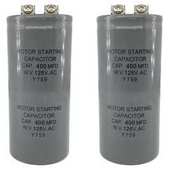 CD60 Motor Start Capacitor 400uF 400MFD 125VAC 2 Pack HVAC Motor