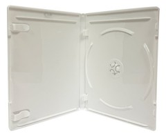 50 PREMIUM STANDARD Solid White Blu-Ray Single Cases 12MM & 100 OPP Bags