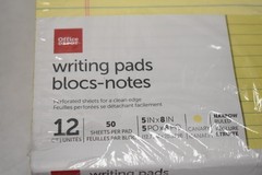 Office Depot Writing Pads Bloc Notes 12 Pack 5″ x 8″ 50 Sheets/Pad Yellow