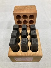 Young Bros. Stamp Works 1/2″ Steel Stamp Set 9 Figures Numbers 09091