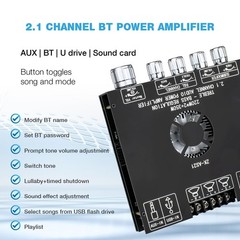 ZKAS21 TPA3255 Bluetooth 5.1 Power Amplifier Board HiFi 2.1 Channel 220Wx2+35…