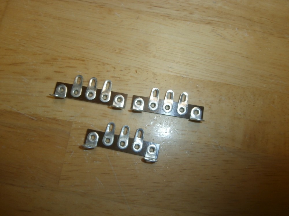 LOT/3 VTG 3 POSITION TERMINAL LUG STRIP PHENOLIC SOLDER LUG FOR AMPS,NOS