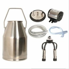 Portable Cow Sheep Milker Stainless Steel Milking Bucket Tank Barrel 25L/6.6Gal
