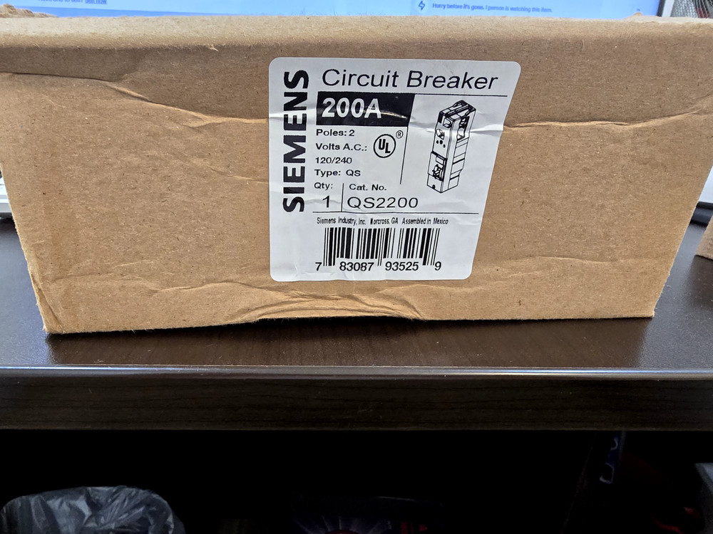 Siemens QS2200H 200A 240V Main Breaker