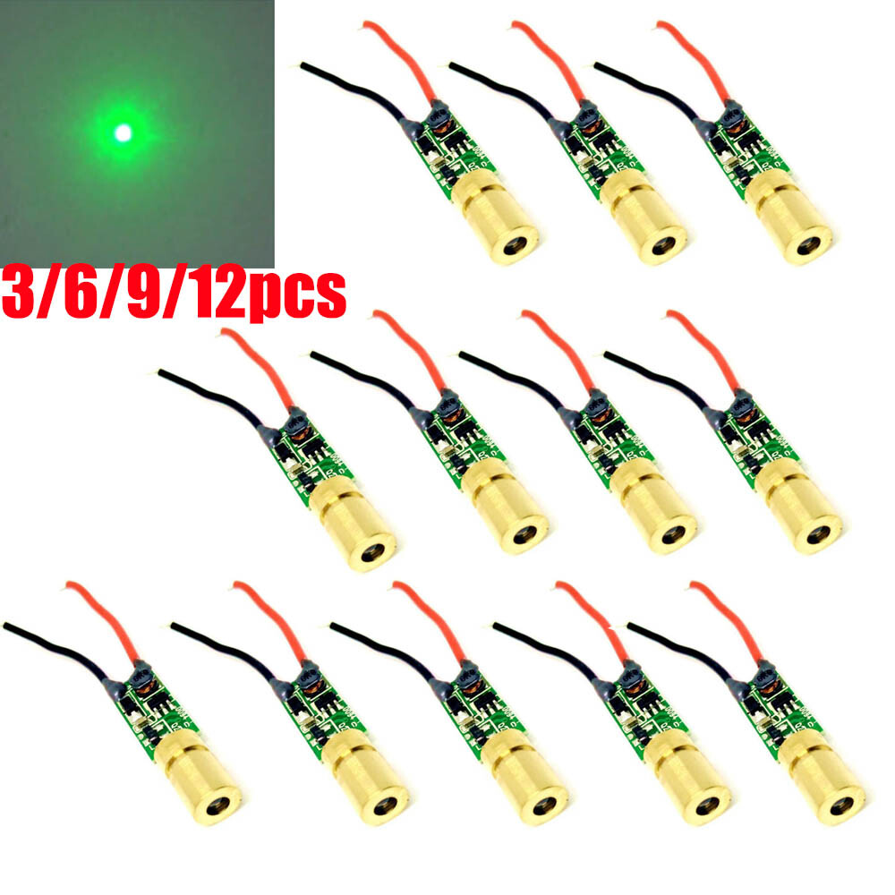 3/6/9/12Pcs 515nm 520nm 5mw Mini Green Laser Light Green Laser Diode Dot Module