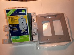 Eaton Tamper Resistant GFCI Receptacle 15A Grey. Or LEVITON 15A 125V