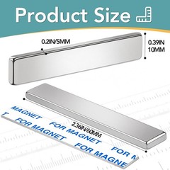 12 Pack Strong Neodymium Bar Magnets，Powerful Rare Earth Neodymium Magnets wi…