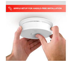 USI Hardwired and 1-Year Battery Backup Smoke Detector with Photoelectric Sensor