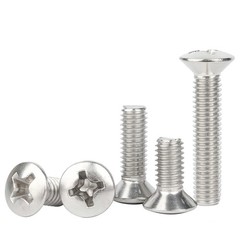 M1.6-M10 Phillips Oval Head Machine Screws Stainless Steel Countersunk All Sizes